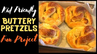 EASY SOFT BUTTERY PRETZEL RECIPE! | Fun baking project with kids.