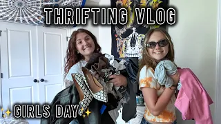 Girls Day Vlog | Thrifting Try On Haul