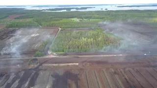 Laaja tulipalo turvesuolla oli työläs sammuttaa