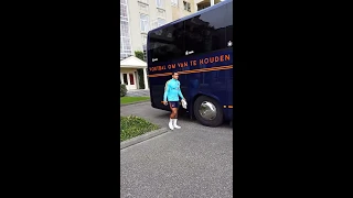 Memphis Depay, Virgil van Dijk, Georginio Wijnaldum, Kenny Tete, Ruud Gullit vandaag in Noordwijk