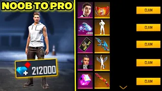 Buying 212000 Diamond 😱 To Make Noob Account To Pro 🔥 free fire