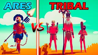 ARES vs TRIBAL TEAM - Totally Accurate Battle Simulator | TABS