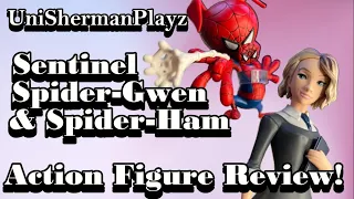 Spider-Man: Into the Spider-Verse Sentinel SV-Action Spider-Gwen and Spider-Ham Figure Review