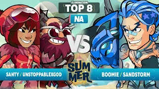 Boomie & Sandstorm vs Santy & UNSTOPABLExGOD - Elimination Top 8 - Summer Championship 2023 - NA 2v2