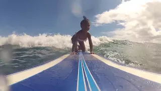 4 year old surfer girl Eliana from Kauai,Hawaii first GoPro surf video