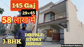 3 BHK INDEPENDENT HOUSE,145 GAJ (29×45),PRICE 58 LACS | DOUBLE STORY HOUSE