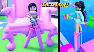 Snickerhoops WEARS the HIGHEST High Heels EVER!! | Roblox Games to Play | Sparklies Gaming