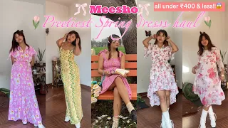 PRETTIEST 😍 Meesho Spring Dress Haul all under ₹400 and less 😱🌷✨ || Try on haul