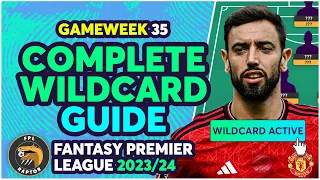 MY FPL GAMEWEEK 35 WILDCARD GUIDE | GW35 WILDCARD TEAM! | Fantasy Premier League Tips 2023/24