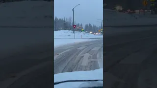 Snowy Roundabouts in Juneau, AK