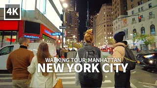 [Full Version] NEW YORK CITY - Evening Walk Manhattan, 3rd Ave, 14th St, Union Square Holiday Market