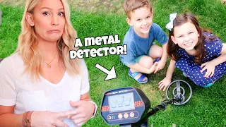 WE GOT A METAL DETECTOR! (we found something in the garden)