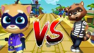 Talking Tom 😼 Hero Dash Angela New Vampire Dress Fight With Raccoon 🦝 Boss