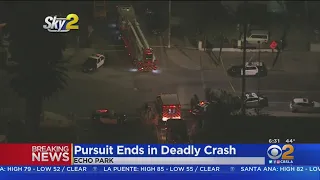 3 Killed After Police Pursuit Ends In Crash On 101 Freeway In Echo Park