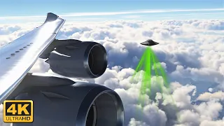 (4K) UFO Sighting From 747 Jumbo Jet - Microsoft Flight Simulator 2020