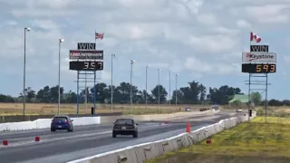 tuned mk7 golf r vs fox body mustang 1/4 mile