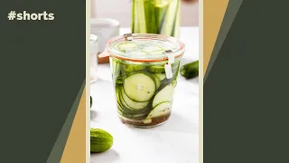 These dill quick pickles are super easy to make! #shorts
