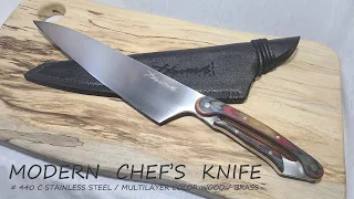 KNIFE MAKING / MODERN CHEF'S KNIFE 수제칼 만들기 #155