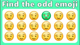No155 Look and Find the Odd Emoji13 | How Good Are Your Eyes | Emoji Image Game