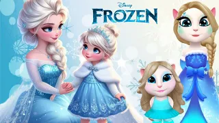 Frozen | Mothersday Elsa | My Talking Angela 2 cosplay