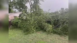 Aftermath of possible tornado that hit Temple overnight