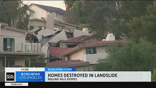 Homes continue to crumble after massive landslide in Rolling Hills Estates