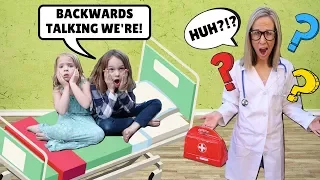 Addy and Maya Talk Backwards at the Toy Doctor