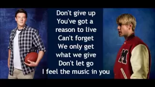 Glee - You Get What You Give (lyrics)