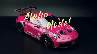 Alpha Model 1/24 Scale Mode Part2- Body Preparing Porsche 911(992) GT3 RS Building  ASMR .