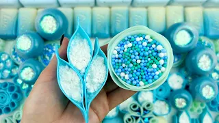 JUST BLUE★Clay cracking★Soap boxes with starch★ASMR SOAP★Backing soda ★ soap cubes