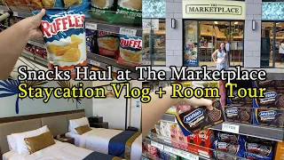 Snacks Haul at The Marketplace Grocery Shopping for Hotel Staycation + Room Tour