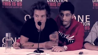 ZARRY | Zayn & Harry Sharing A Chair / H to Z: "Hi babe"