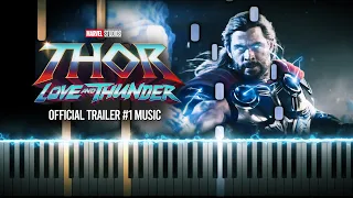 "Sweet Child O' Mine" - Thor : Love and Thunder Official Trailer #1 Music (Synthesia Piano Tutorial)