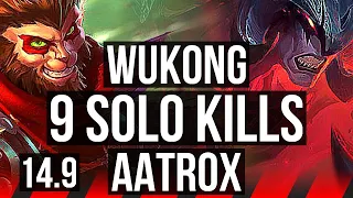 WUKONG vs AATROX (TOP) | 13/1/3, 9 solo kills, Legendary | BR Diamond | 14.9