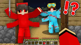 Don’t Open the Door to CASH and NICO Strangers In Minecraft challenge Maizen JJ and Mikey Zoey