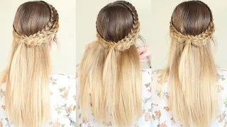 Half Up Braided Hairstyle Idea | Lace Braids | Braidsandstyles12