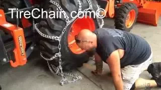 TireChain.com Large Tractor Tire Chains Installation