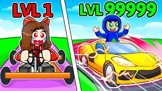 Level 1 vs Level 9999 FASTEST CAR in Roblox 😱