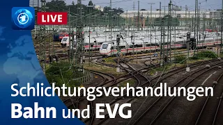 Pressekonferenz nach Schlichtungsversuchen zwischen Bahn und EVG