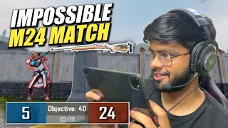 Imposible M24 Match Against Conqueror Player | Watch Till End ❤️ | 1v1 TDM Room Match | PUBG MOBILE