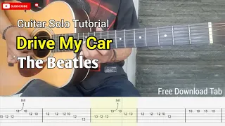 Drive My Car-The Beatles| Guitar Solo Tutorial