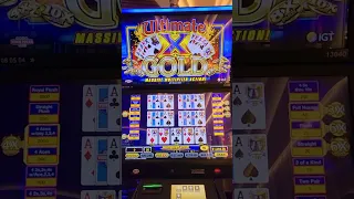 Can We Get The 4th Ace With 4x Multipliers?! #videopoker #casino #ultimatex  #handpay