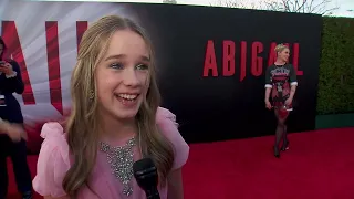 Alisha Weir red carpet interview at ABIGAIL premiere | ScreenSlam