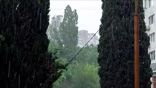 Снова в Ялте ливень , гроза , молния 4 июля 2021 НЕпогода в Ялте Крым / Жизнь в Ялте