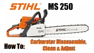 How to clean and adjust the Stihl MS250 Chainsaw Carburetor #stihl #chainsaw #smallenginerepair