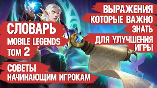 СЛОВАРЬ MOBILE LEGENDS  том 2  СЛЕНГ ИГРЫ  Что они от тебя хотят? ИГРАЙ ЛУЧШЕ И БЫСТРЕЕ