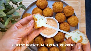 Mouthwatering Cheesy Potato Jalapeno Poppers | So Cruncy