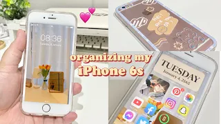 organizing my iPhone 6s~ aesthetic vlog ☁️