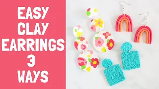 DIY Clay Earrings with Sculpey Polymer Clay | Polymer Clay Earrings | Sweet Red Poppy