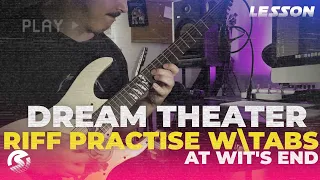 Insane alternate picking riff from John Petrucci!! with TABS [At Wit's End by Dream Theater]